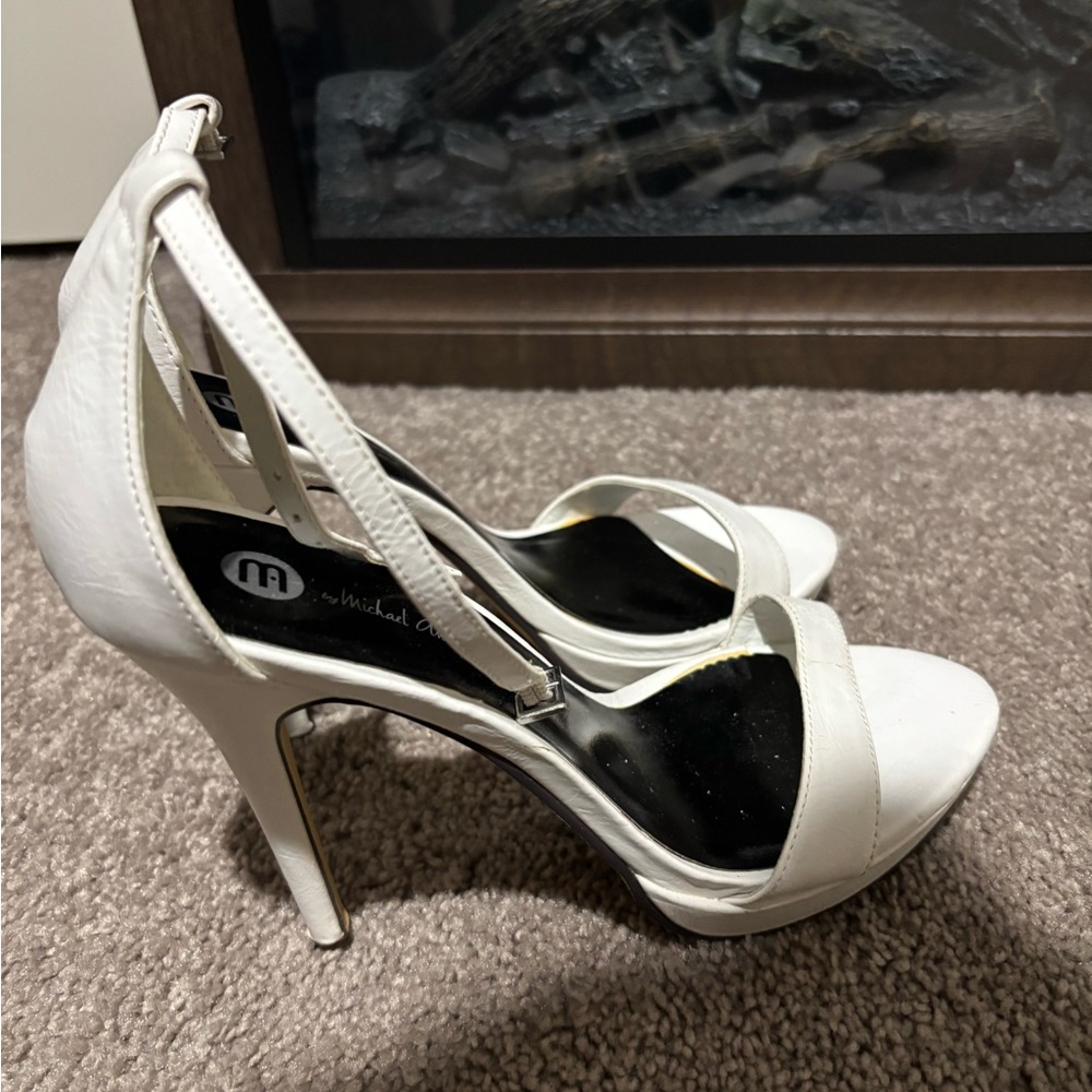 Elegant White High Heel Sandals